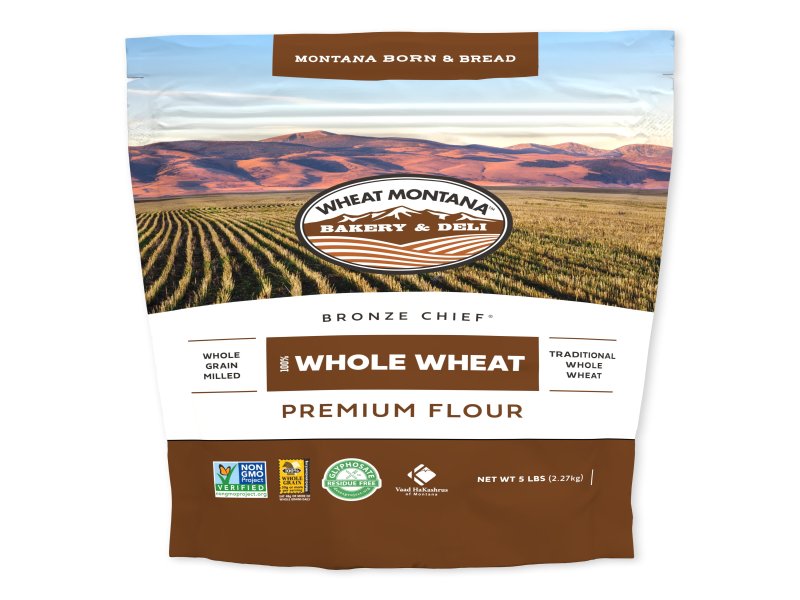 Wheat Montana Bakery, Bronze Chief Whole Wheat Flour, Non-GMO Verified, Certified Kosher, 5 lbs - Image 1