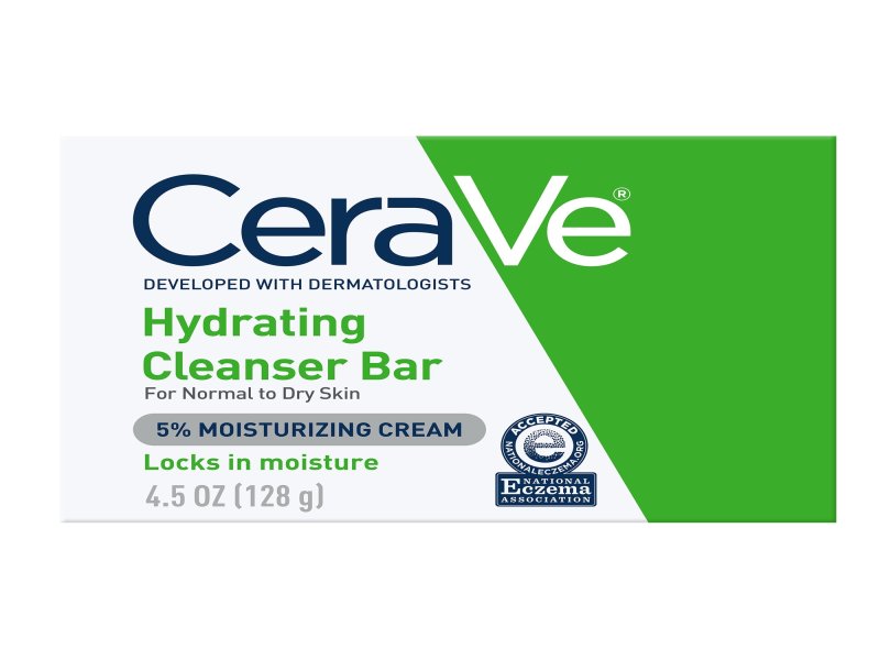 CeraVe Hydrating Cleansing Bar for Face and Body for Normal to Dry Skin, 4.5 oz - Image 1