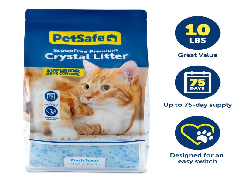 PetSafe ScoopFree Premium Fresh Crystal Cat Litter, 10 lb Bag, Odor Control Lasts Up to 2.5 Months - Image 18