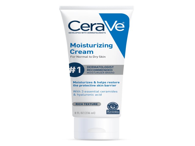 CeraVe Moisturizing Cream, Face Moisturizer & Body Lotion for Normal to Very Dry Skin, 8 oz - Image 1