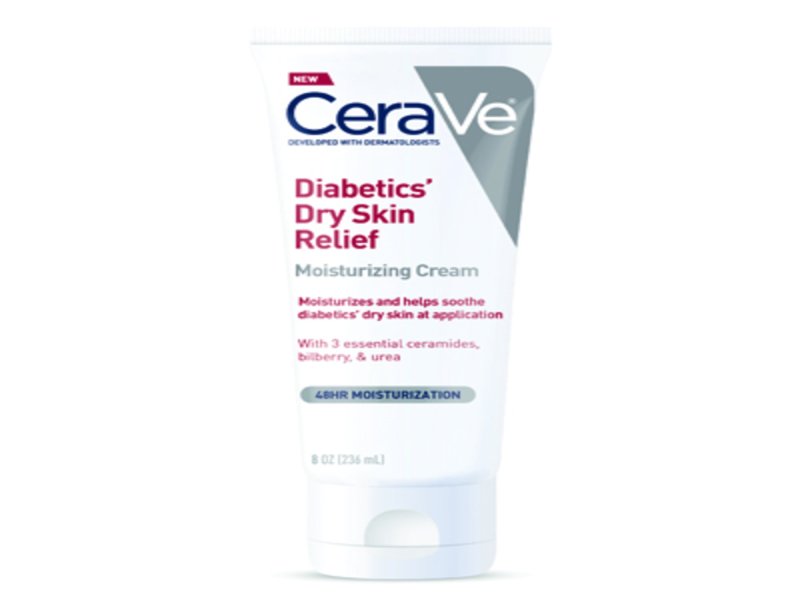 CeraVe Diabetics’ Dry Skin Relief Moisturizing with Urea & Bilberry for Dry Skin 8 oz - Image 1