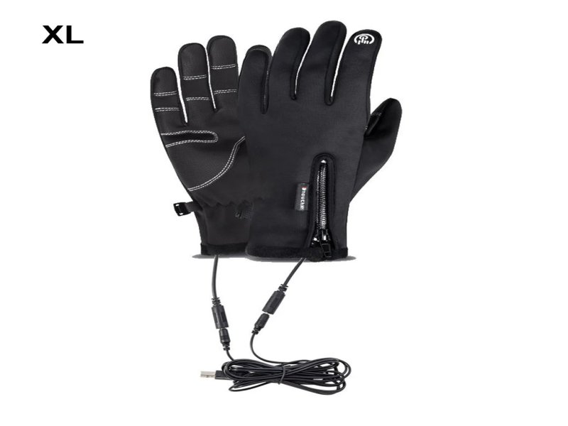 M-XXL USB Touch Screen Gloves Heated Motorcycle Gloves Cycling Running Ski Winter Gloves Hiking Walking Anti-Slip Glove - Image 9