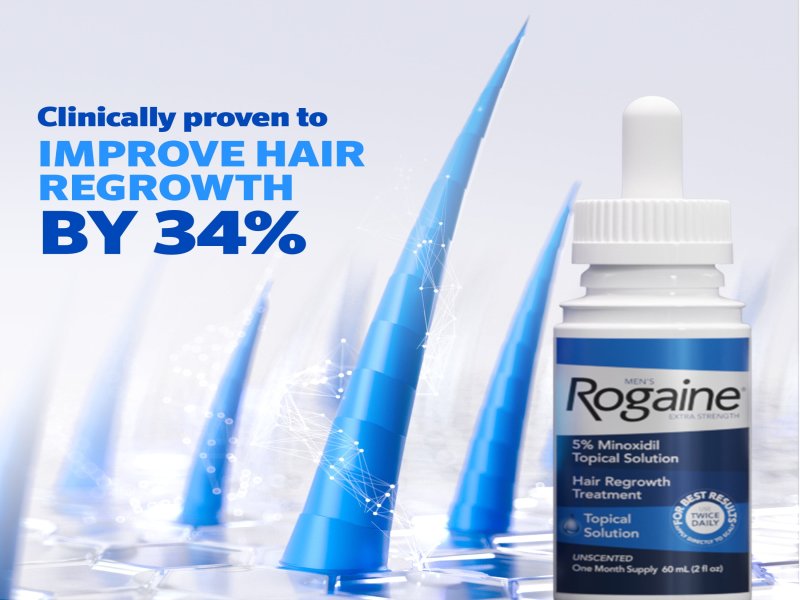 Men's Rogaine Extra Strength 5% Minoxidil Topical Solution, 3-Month - Image 3
