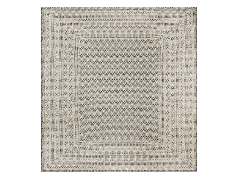 Better Homes & Gardens 7’x10’ Woven Gray Border Outdoor Rug - Image 1