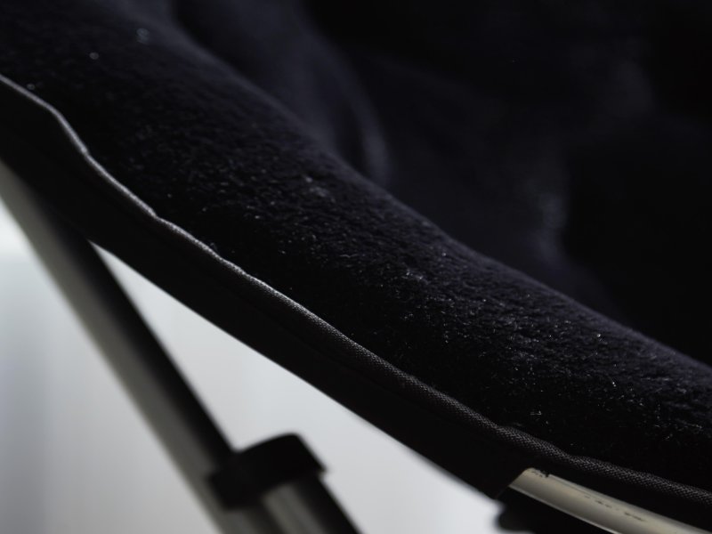 Mainstays Faux Fur Folding Saucer Chair, Black, for Tweens, Teens, and Adults - Image 6