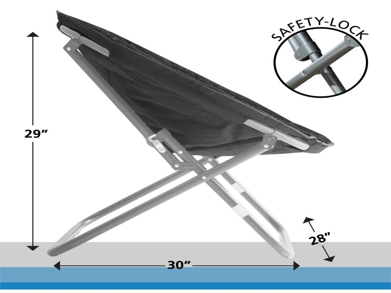 Mainstays Faux Fur Folding Saucer Chair, Black, for Tweens, Teens, and Adults - Image 7