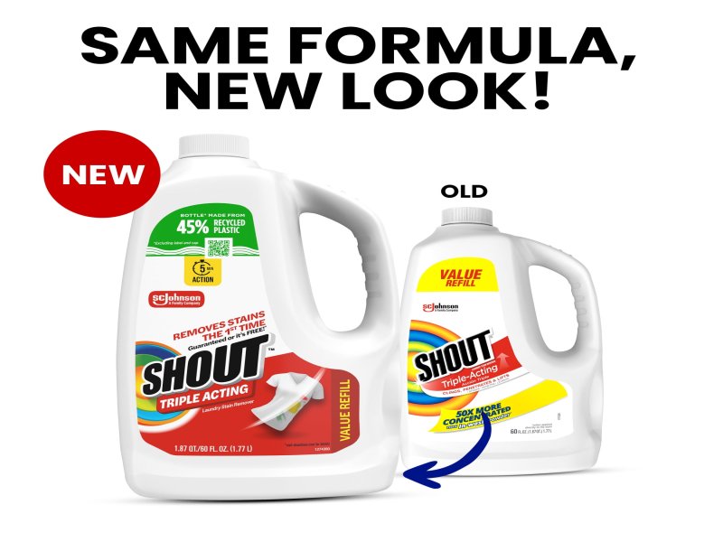 Shout Triple-Acting Refill, Laundry Stain Remover, 60 fl oz - Image 3