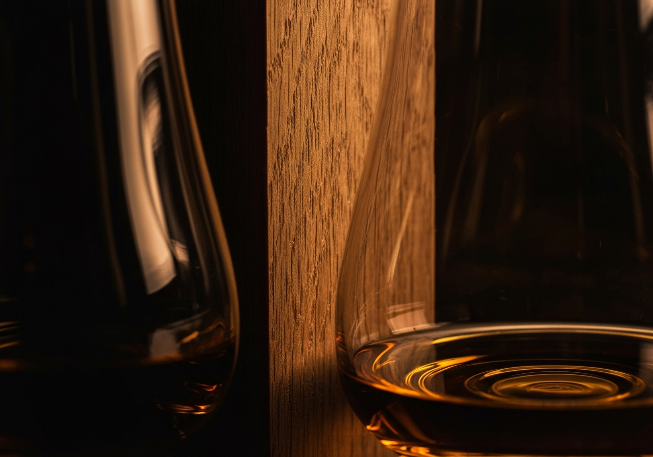 A close-up high-resolution photo of the grain of Mizunara oak next to American White Oak, highlighting the visual differences in porosity.