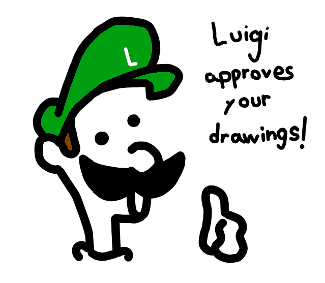 Luigi approves your drawings!