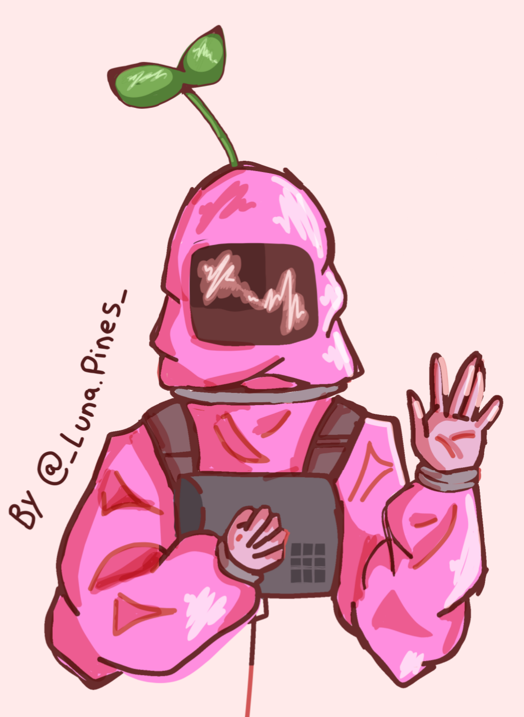 Among Us Pink Malmal Draw Together