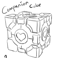 Companion cube from Portal