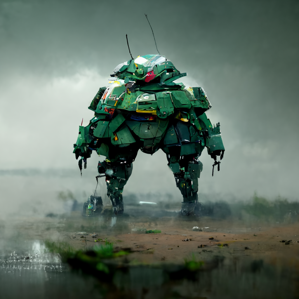 Midjourney Prompt Gundam Turtle Themed Mech Photoreal Prompthero 9614