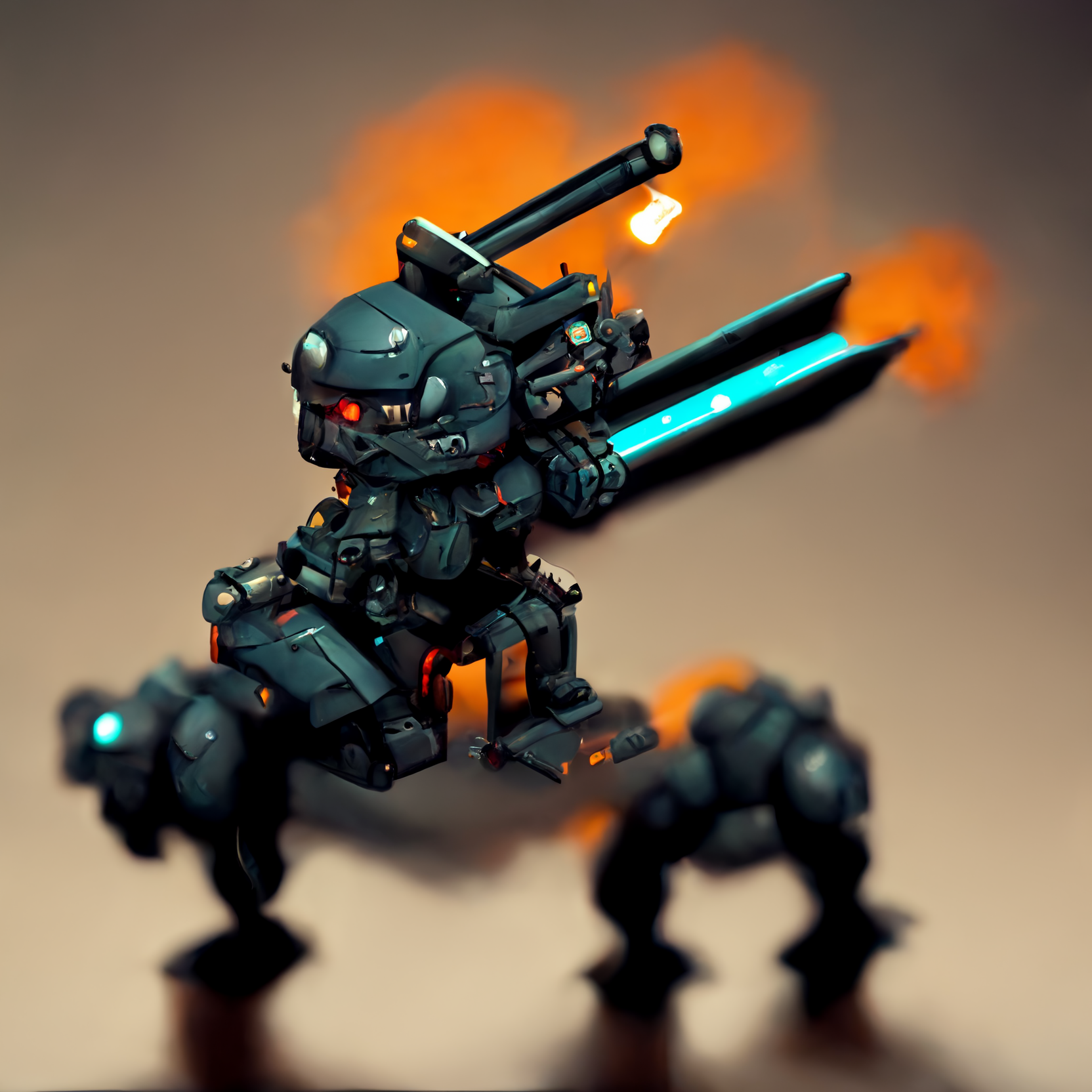 Midjourney Prompt Brutal Assault Mech With Gun And Prompthero 1002