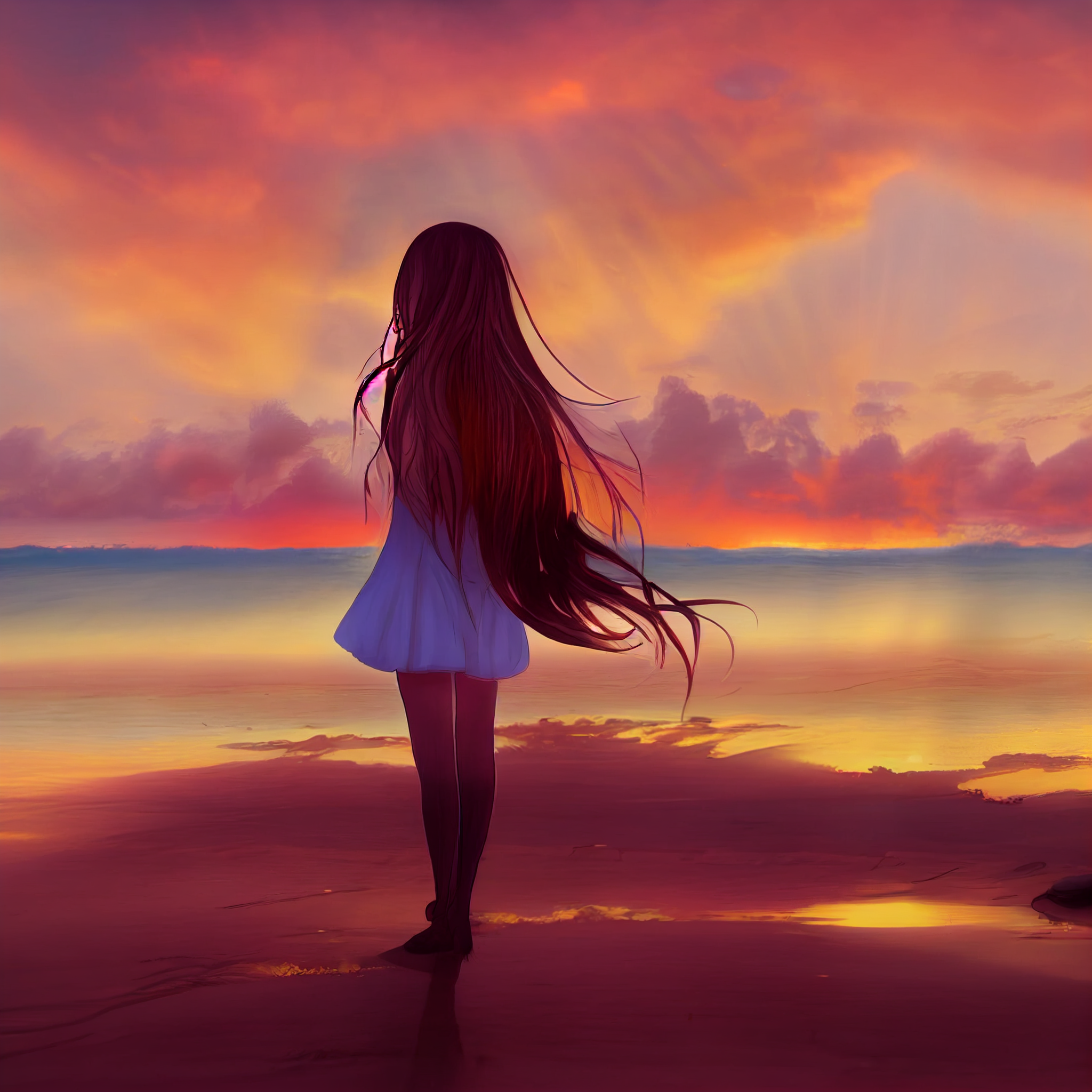 110+ Anime Sunset HD Wallpapers and Backgrounds