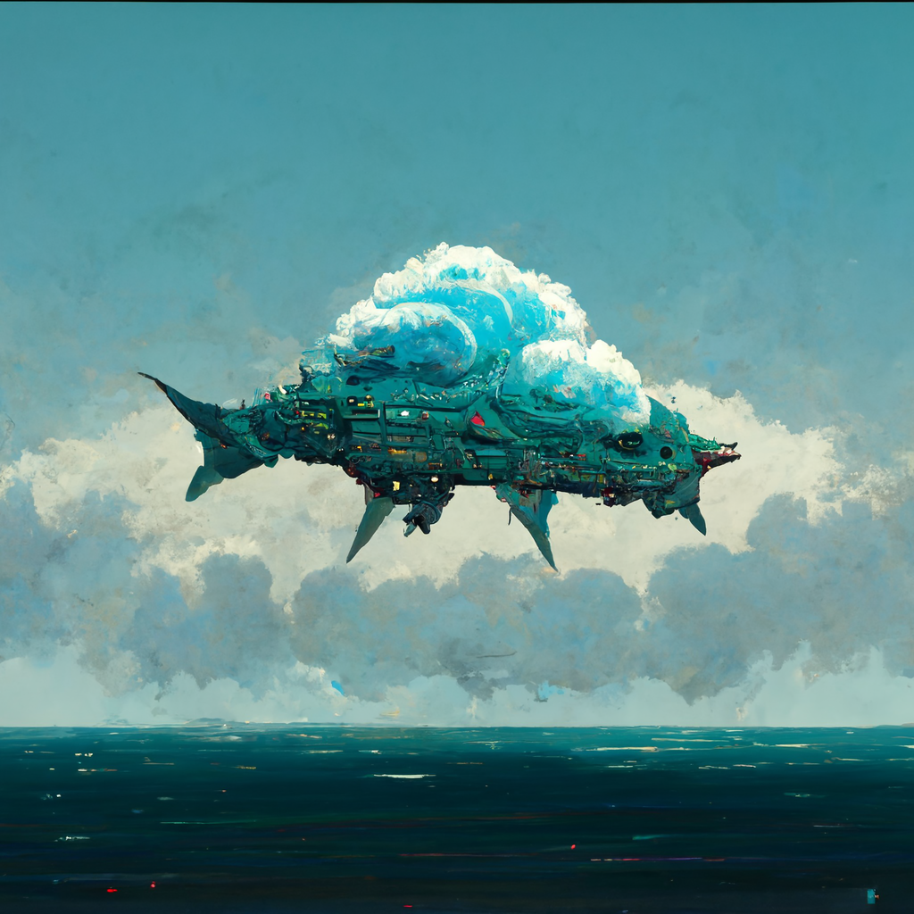 prompthunt: ship enemy cloud shark