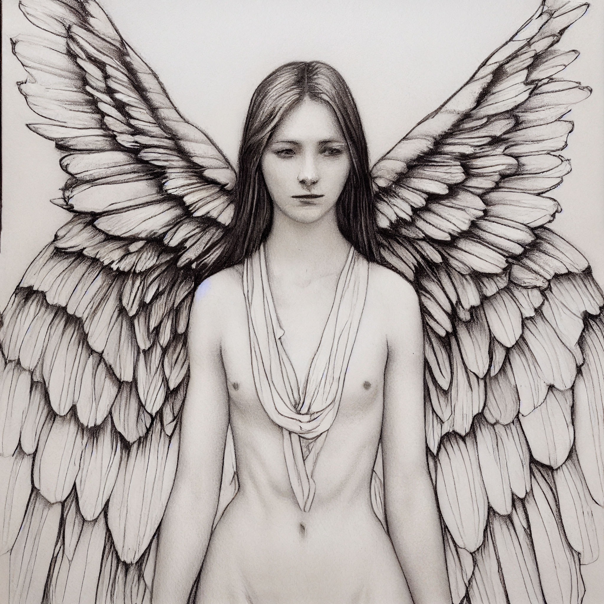 beautiful pencil sketches of angels