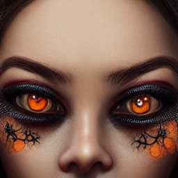 prompthunt: Halloween, a lot of eyeballs, Girl, fancy makeup, eyes, 4k,  highquality