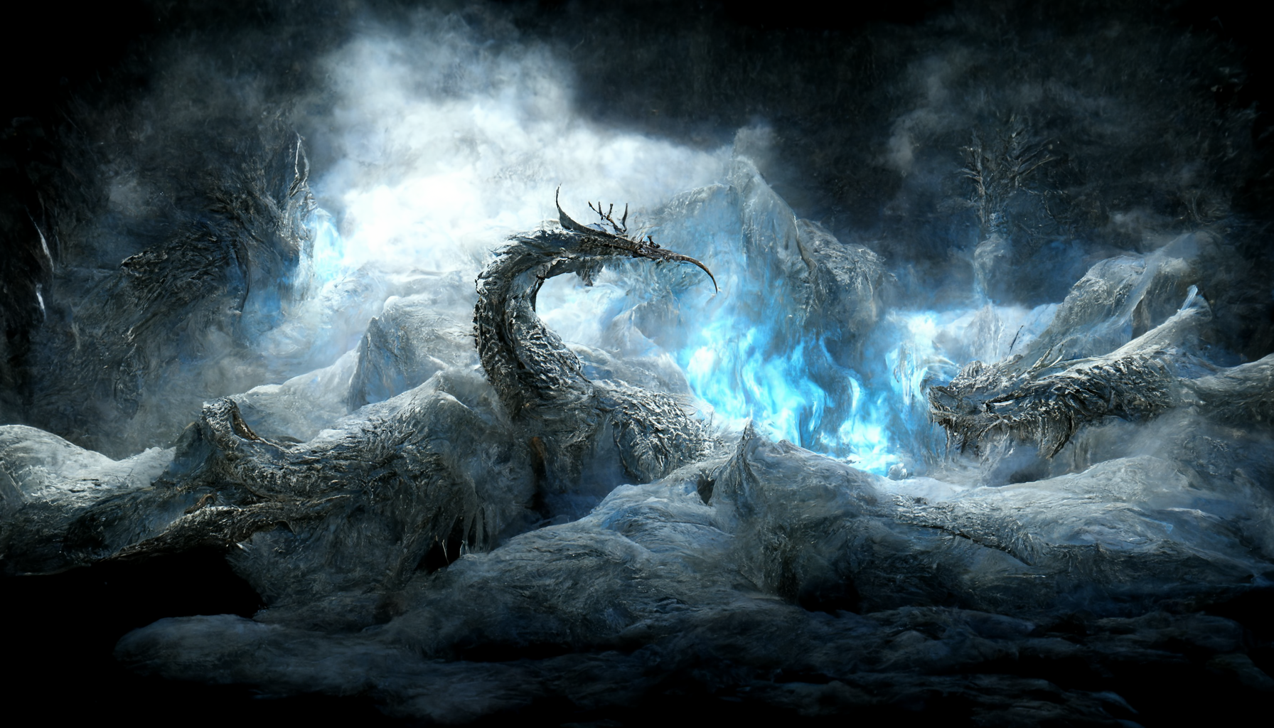skyrim frost dragon wallpaper