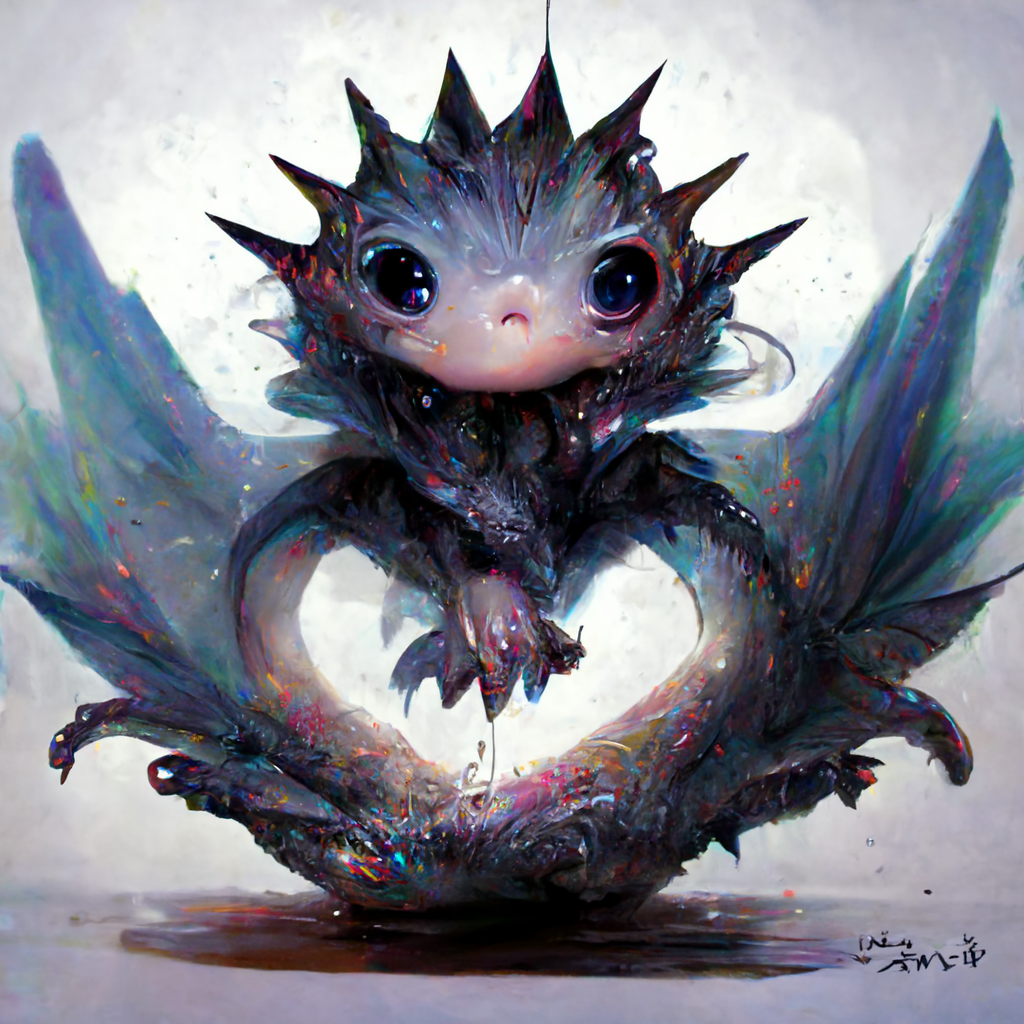 Midjourney prompt: kawaii chibi dragon, by raymond - PromptHero