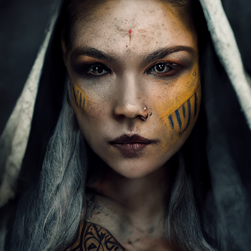 Midjourney prompt: a stunningly beautiful Viking woman, - PromptHero