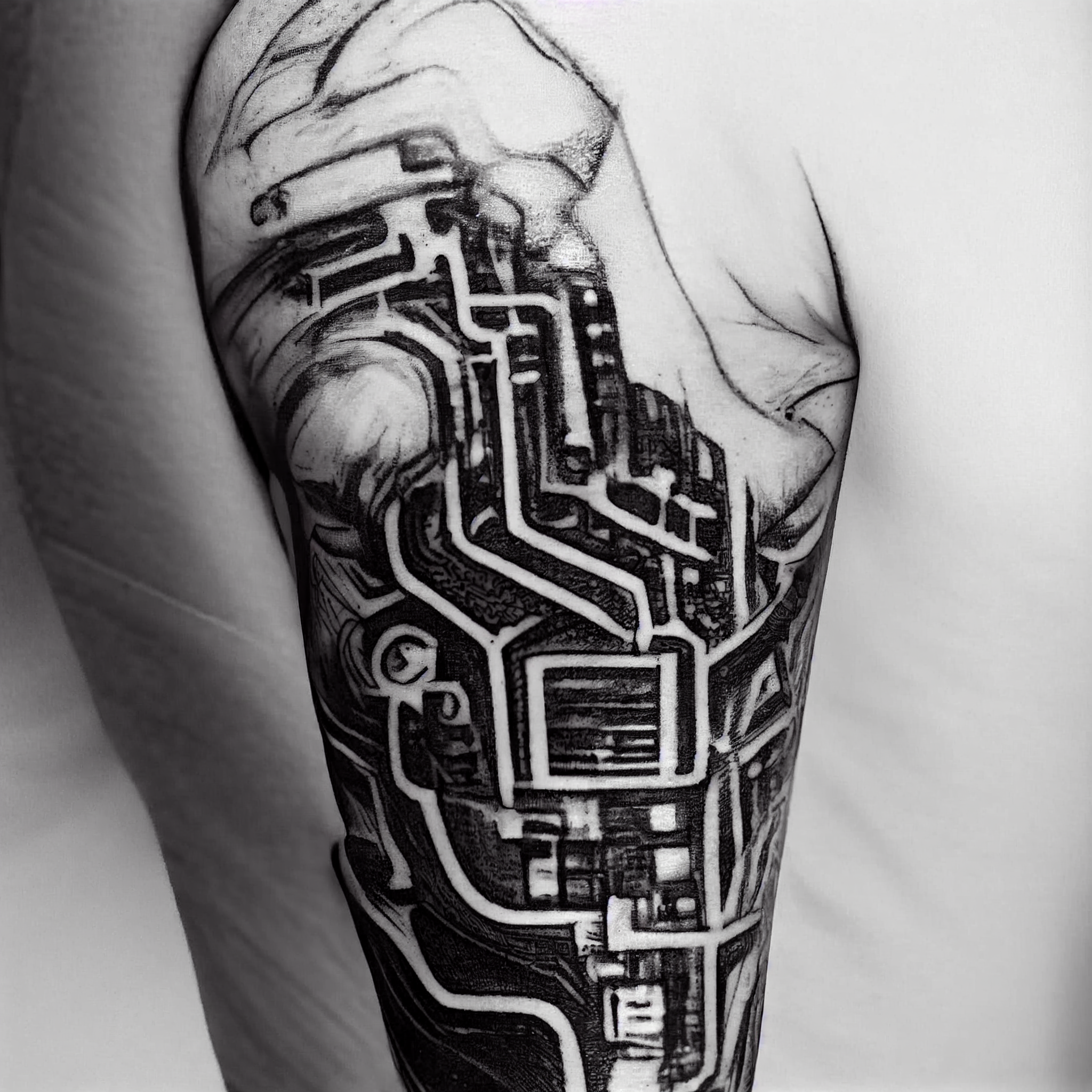 Atelier Four  We do love the fun ideascircuit board inspo by Benjy  King Tattoos Super clean lines  Send your ideas in for Benjy  wwwatelierfourukenquire   Facebook