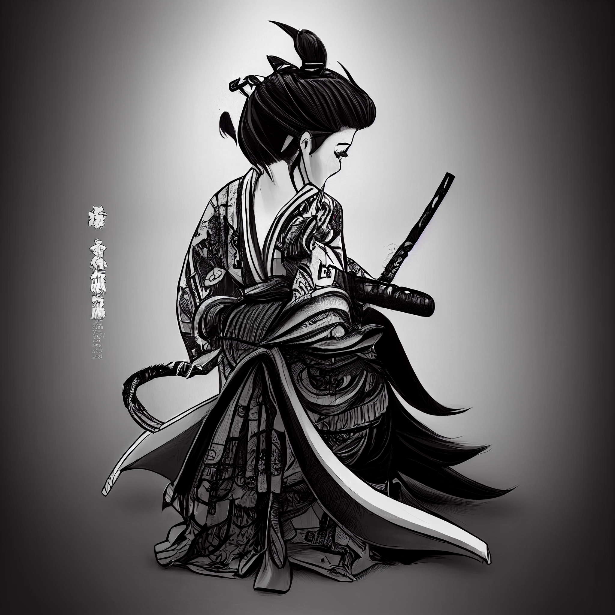 female kitsune samurai
