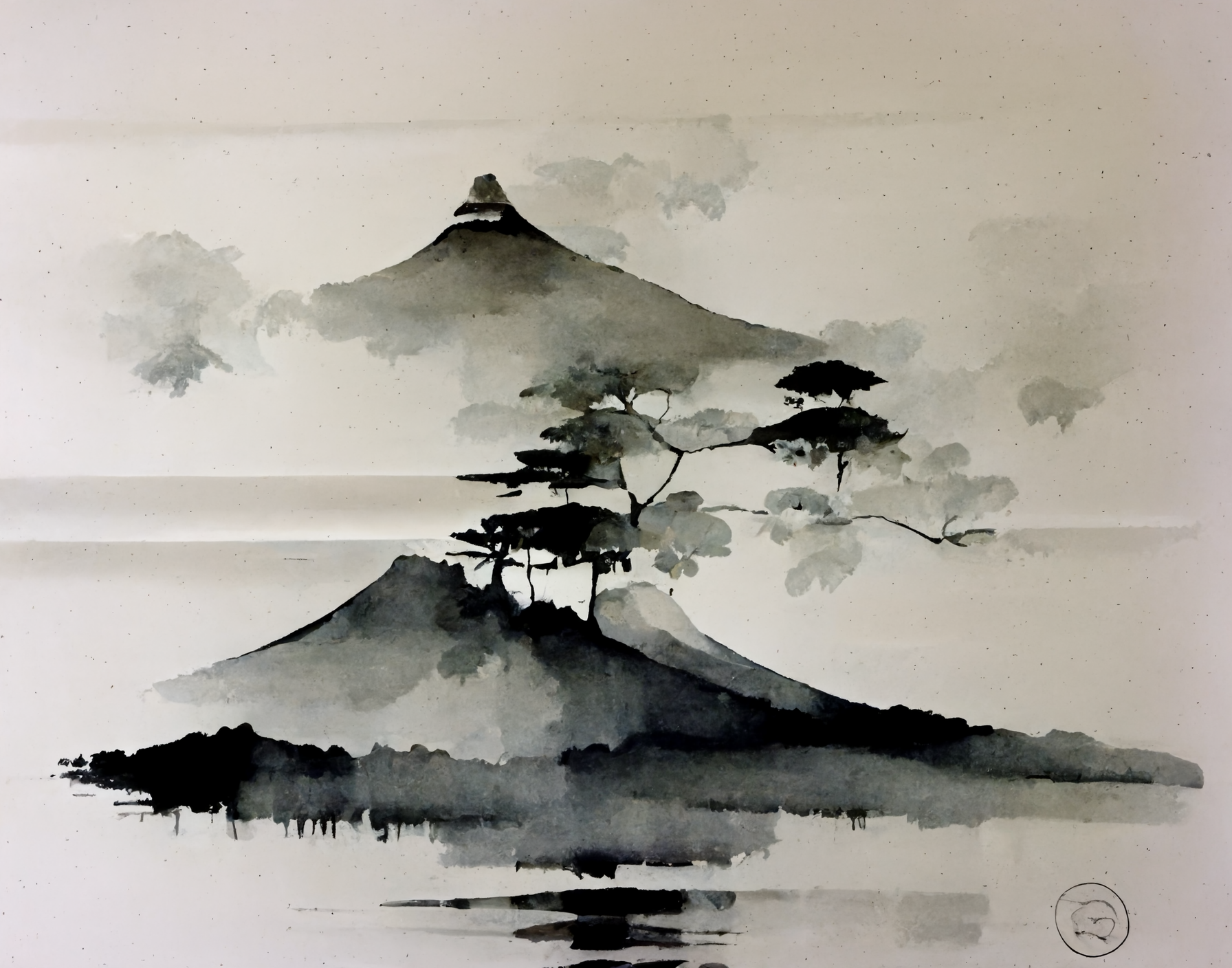 Chinese Ink Brush Paintings Midjourney Prompt