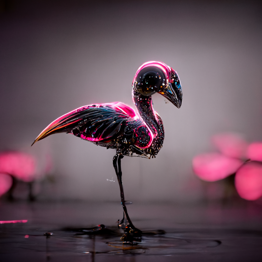 Midjourney Prompt A Photo Of 8k Robot Flamingo With 6 Prompthero