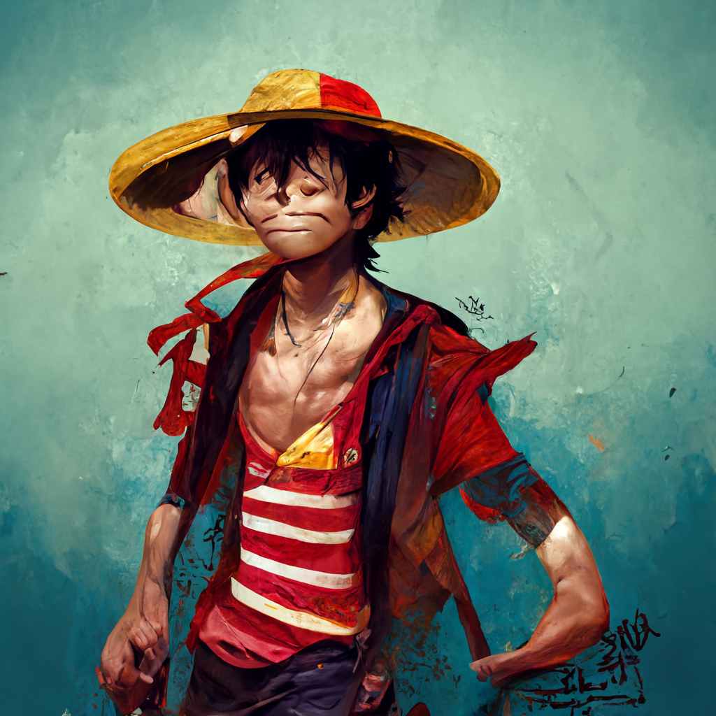 prompthunt: “monkey D luffy from one piece as a chimpanzee with