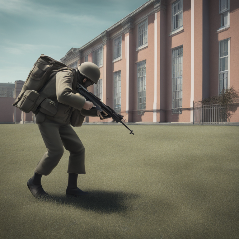 Dream Of Army Protecting School During War Zombie Attack