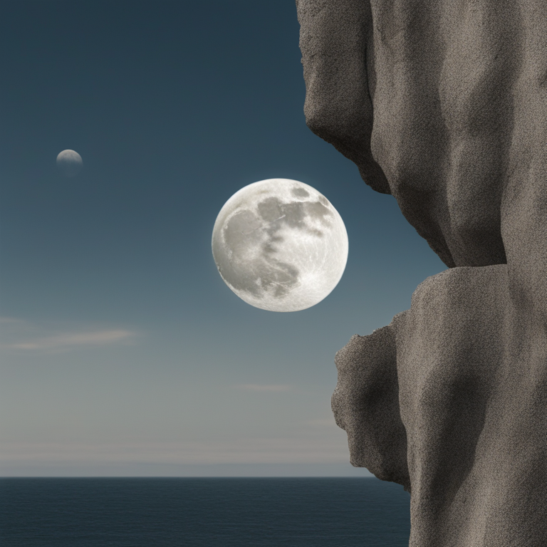 Dream Of Moon On Cliff Edge