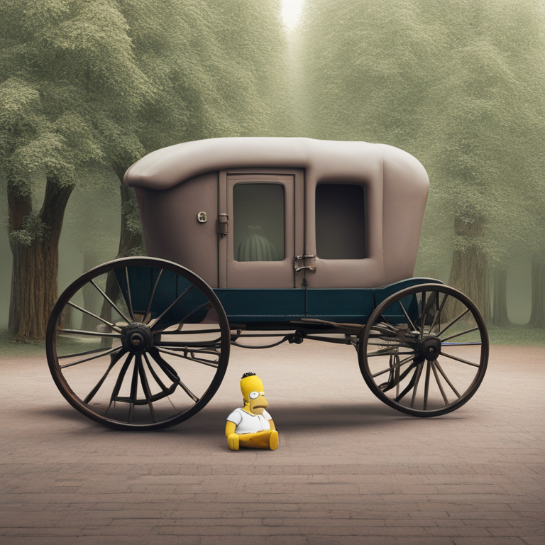 Dream Of Wagon Carriage And Homer Simpson