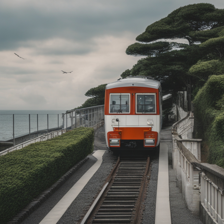 Dream About Train Enoshima Hiratsuka Cloudy Day