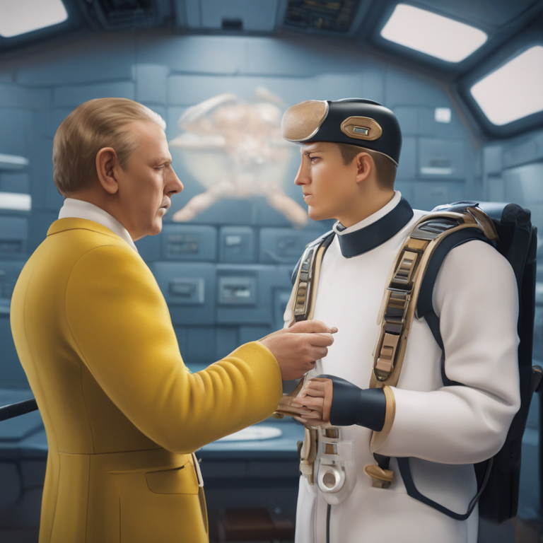 Dream About Favorite Game Character Speaking With Sophisticated Scholar In Large Space Station