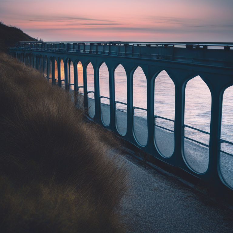 Dream About Coastal Railway Night Sea Bioluminescence