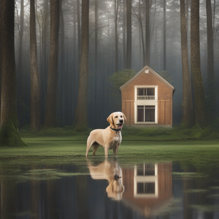 Dream About New House Woods Pond Pet Dog