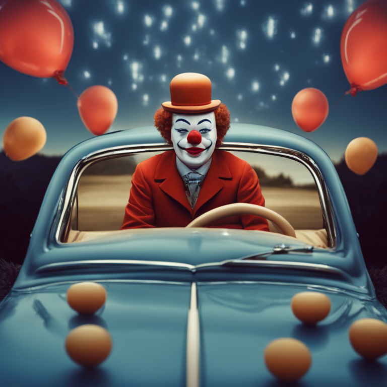 Dream About Clown Driving Car Night