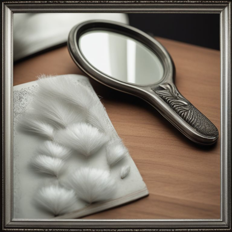 Dream Of Vintage Silver Hand Mirror And Hairbrush