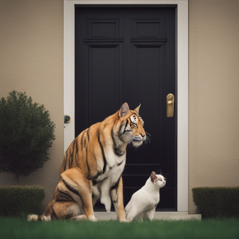 Dream About Cat Turned Tiger Fighting Dog Parents Yard