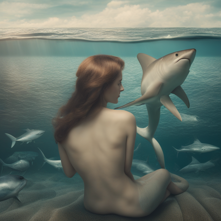 Dream About Mermaid Living Alone Ocean Shark Swimming