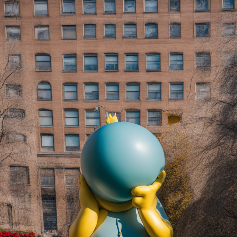 Dream About Homer Simpson Macy Parade Balloon Earth Donut