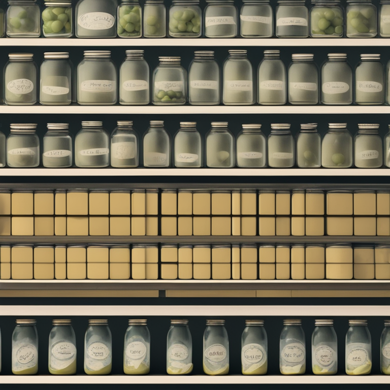 Dream Of Sorting Jars Of Olives On A Shelf