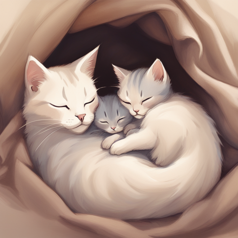 I Dreamt Of Mom Cat And Kittens