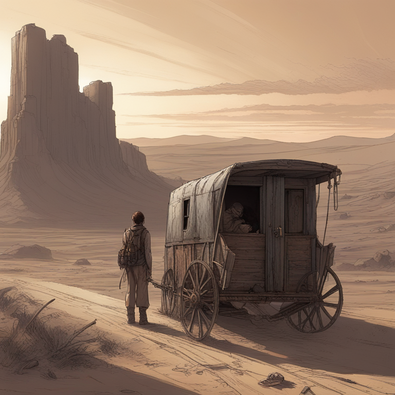 Dream About Post Apocalyptic World Robots Reincarnations War Flee Western Wagons