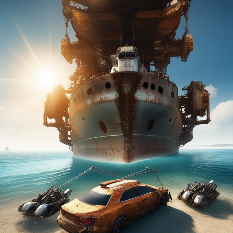 Dream Of Underwater Container Ship Rusted Cars