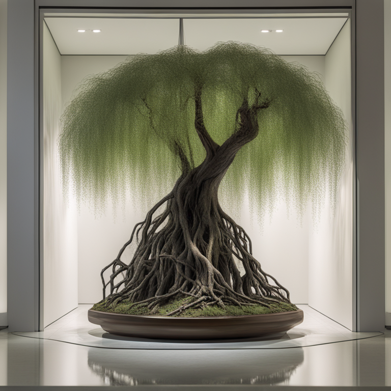 Dream About Giant Weeping Willow Bonsai Tree With Shards Of Glass