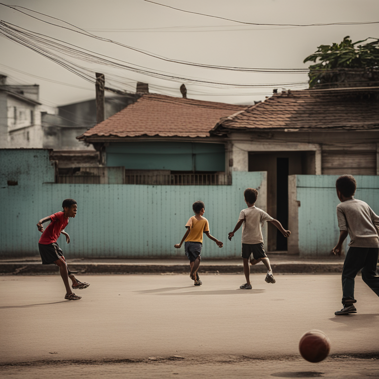 Dream Of Driving Past Boys Playing Street Soccer And Fathers Old House