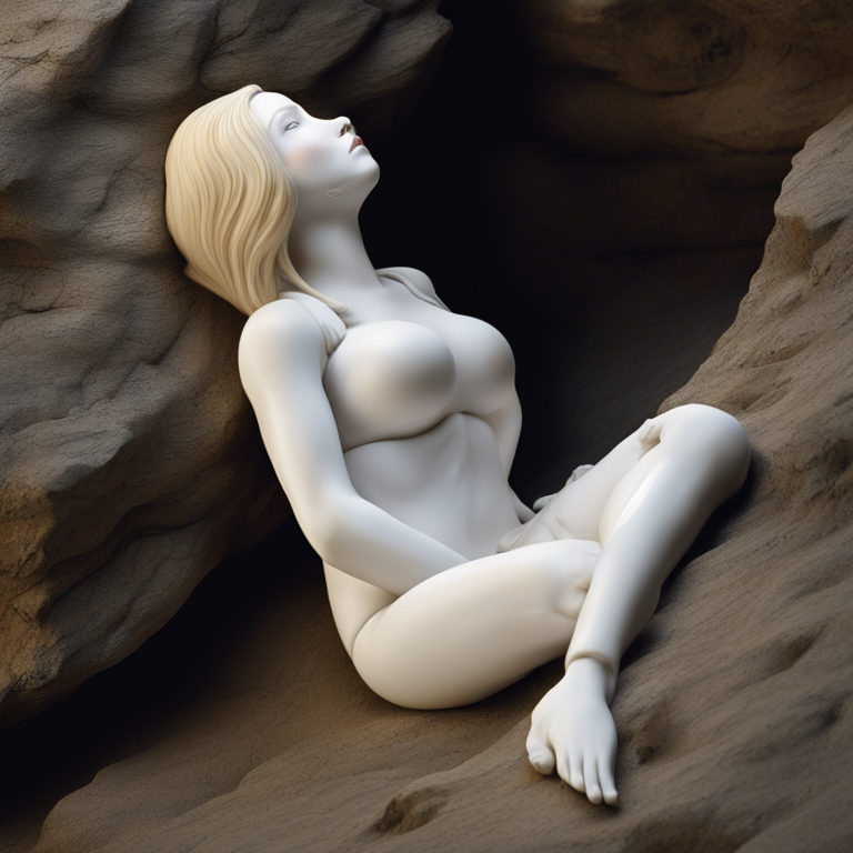 Dream About Naked Woman Ceramic Doll Falling Darkness