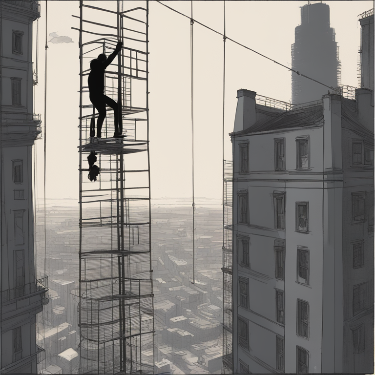 Dream About Climbing A Tall Tower Made Of Scaffolding