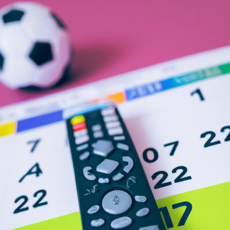 "A TV remote control resting on a soccer jersey, with a calendar showing '21 June' in the background.", bright pastels style — DALL·E2